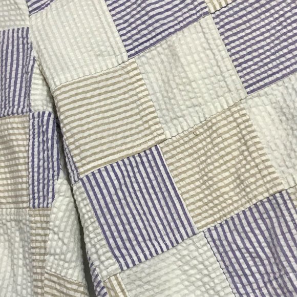 Berle 100% Cotton Seersucker Patchwork Shorts Men's Size 38R Striped Flat‎ Front - Picture 10 of 10